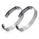 Korean trend fine diamondencrusted titanium steel open braceletpicture4