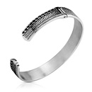 Korean trend fine diamondencrusted titanium steel open braceletpicture6