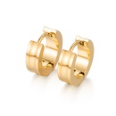 New Stainless Steel Geometric Solid Color Buckle Double Sided Hoop Earrings Wholesalepicture2