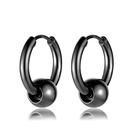 vintage new stainless steel ball geometric plain earrings wholesalepicture6