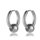 vintage new stainless steel ball geometric plain earrings wholesalepicture7