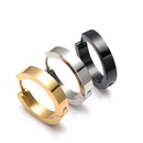 fashion geometric plain simple stainless steel ear buckles wholesalepicture4