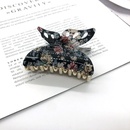 Acrylic butterfly shape black hair clip 6cm bath dish hair catch clippicture8