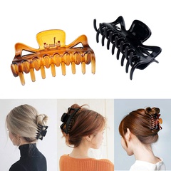 fashion black and brown bow hair grasping clip 3.1inch hollow hair clip