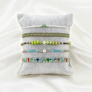 bohemian green tila beads handbeaded five stacked braceletpicture6