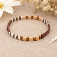 new imitation tila glass beads hand-beaded stacking small bracelet