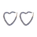 simple inlaid rhinestone heart shaped hoop earrings wholesalepicture9