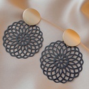 vintage acrylic pattern hollow geometric contrast color earrings wholesalepicture5