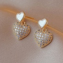 fashion inlaid zircon heart shaped alloy drop earrings wholesalepicture6