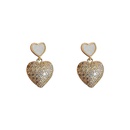 fashion inlaid zircon heart shaped alloy drop earrings wholesalepicture10