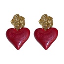 retro drop oil flower heart contrast color earrings wholesalepicture11