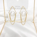 creative triangle pearl tassel fashion red earrings wholesalepicture6