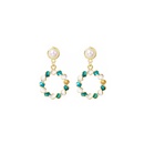 retro fashion contrast color cross twist pearl earrings wholesalepicture10