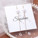 fashion white daisy flower pearl tassel earrings wholesalepicture6