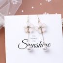 fashion white daisy flower pearl tassel earrings wholesalepicture8
