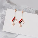 Fashion Red Black Streamline Long Note Alloy Earringspicture6