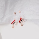 Fashion Red Black Streamline Long Note Alloy Earringspicture7