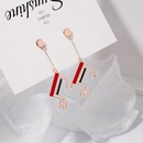 Fashion Red Black Streamline Long Note Alloy Earringspicture9