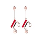 Fashion Red Black Streamline Long Note Alloy Earringspicture10