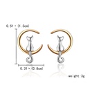 Simple Moon Cat Stud Earrings Necklace Fashion Alloy Clavicle Chainpicture8