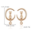 Simple Moon Cat Stud Earrings Necklace Fashion Alloy Clavicle Chainpicture9