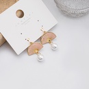 retro fan pearl flower folding tassel earrings ear clipspicture7