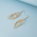 hollow circle multilayer leafshaped long alloy earringspicture8