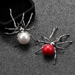 fashionable metal imitation pearl spider insect corsage alloy brooch clothing accessories