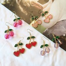Korean version of cherry heart dripping oil alloy earringspicture6