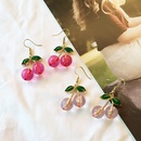 Korean version of cherry heart dripping oil alloy earringspicture7