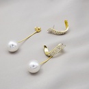 curve geometric diamond earrings long pearl alloy earringspicture9