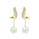 curve geometric diamond earrings long pearl alloy earringspicture10