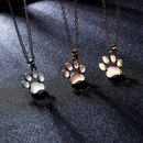 cute cat paw pendant necklace fashion footprint alloy necklacepicture6
