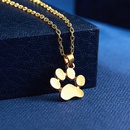 cute cat paw pendant necklace fashion footprint alloy necklacepicture7