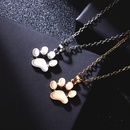 cute cat paw pendant necklace fashion footprint alloy necklacepicture8