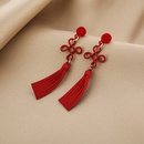 boucles d39oreilles noeud chinois rouge boucles d39oreilles longues mode festive du Nouvel Anpicture9