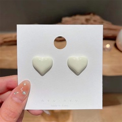2022 new candy color heart shape alloy stud earrings