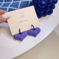 2022 new Korean heart candy color pendant earrings