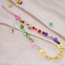 letter color beads 8mm crystal bow soft pottery flower antilost mobile phone chainpicture8