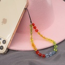 new square crystal rainbow gradient color antilost mobile phone chainpicture6