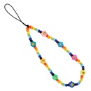 bohemian style rainbow beaded smiley flower antilost mobile phone chainpicture11