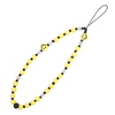 new macaron yellow crystal smiley beaded mobile phone chain lanyardpicture11