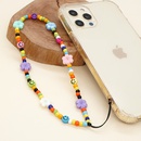 new bohemian style rainbow beads smiley flowers mobile phone chainpicture9
