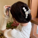 White camellia hair clip Korean transparent rose elegant coil hair clippicture8