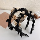 fashion solid color lace mesh rhinestone bow headband wholesalepicture8