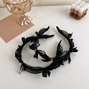 fashion solid color lace mesh rhinestone bow headband wholesalepicture10