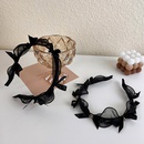 fashion solid color lace mesh rhinestone bow headband wholesalepicture11
