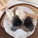 fashion mesh bow with diamond hairpin Korean spring clippicture9