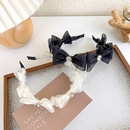 fashion solid color mesh Organza bow inlaid rhinestone headband wholesalepicture10