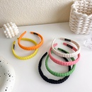 simple fold solid color candycolored plaid headband wholesalepicture11